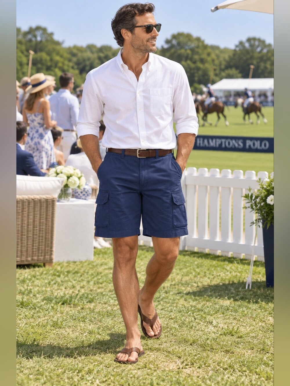 Polo by Ralph Lauren Relaxed Fit 8" Cargo Shorts in Navy Preppy Men's 34 NWT